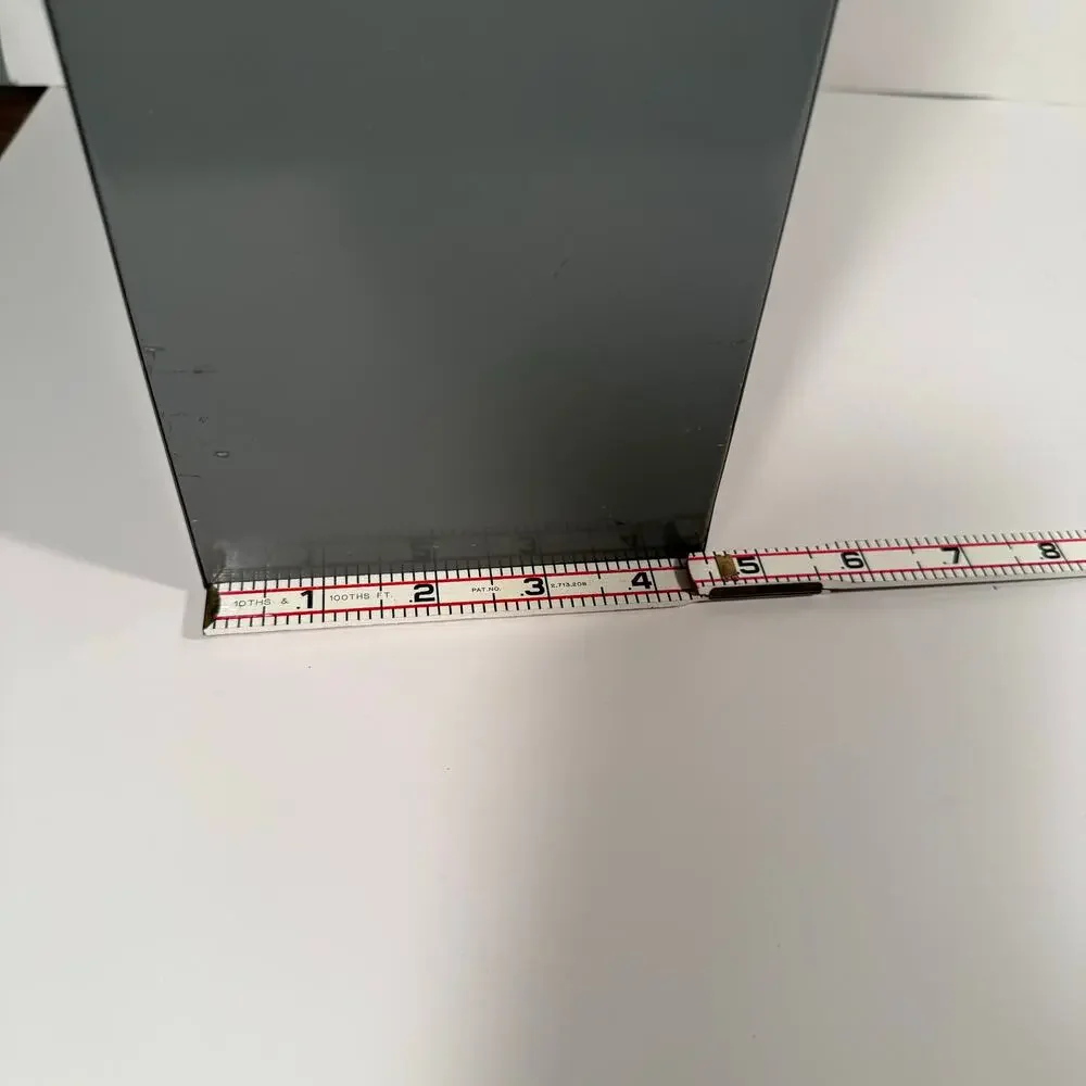 Vintage Metal File Box Gray 12.5” x 4.5” x 8.5”
